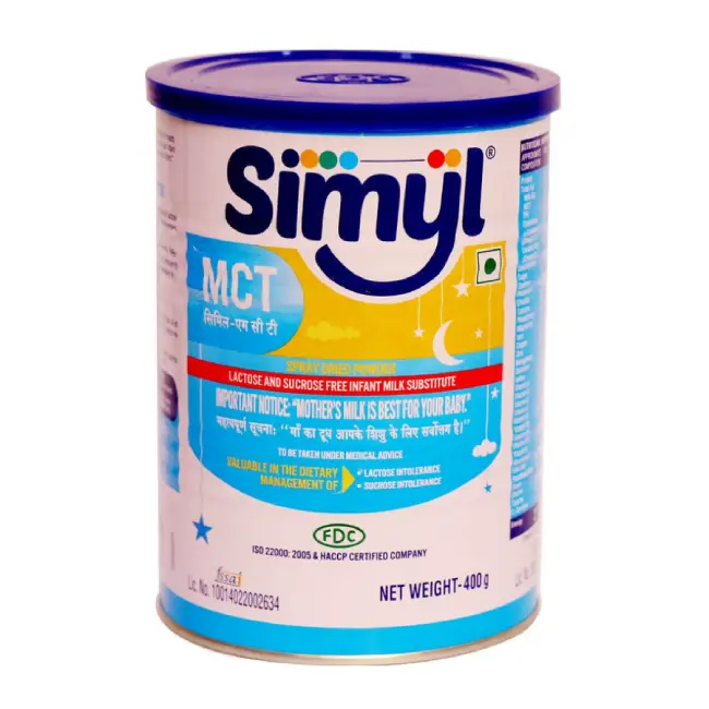 Simyl-MCT Spray Dried | For Lactose & Sucrose Intolerant Babies | Powder 400gm